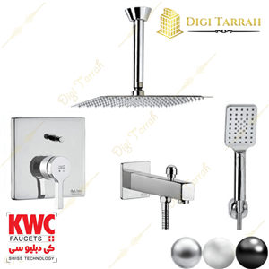 شیر حمام توکارکروم KWC مدل اوا تیپ 4 