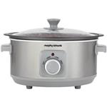 آرام پز چند کاره مورفی ریچاردز انگلستان سیلور Morphy Richards Sear&Stew 3-5L Slow Cooker Edelstahl -gebürstet