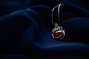 پلاک نقره طرح گل