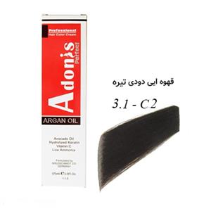 رنگ مو C2-3.1 آدونیس پرفکت قهوه ای دودی تیره Adonis perfect 