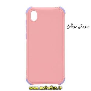 قاب گوشی Y5 2019 - Y5 Prime 2019 - Honor 8S هوآوی طرح سیلیکونی ضد ضربه ایربگ دار صورتی روشن کد 26