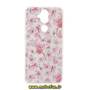 قاب گوشی Nokia 7.1 Plus نوکیا فانتزی ژله ای طرح صورتی گل بهاری کد 1
