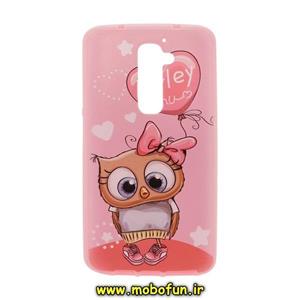 قاب گوشی LG G2 ال جی فانتزی ژله ای طرح صورتی جغد دوست داشتنی کد 5