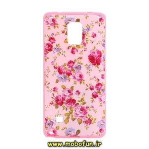 قاب گوشی Galaxy Note 4 سامسونگ طرح ژله ای فانتزی صورتی گل سرخ کد 11