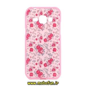 قاب گوشی Galaxy J1 2015 / J100 سامسونگ طرح ژله ای فانتزی صورتی گل سرخ کد 7