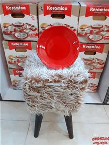 بشقاب پلو خوری طرح پروانه کرامیکا