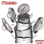 سرویس قابلمه استیل 8 پارچه موسیو طرح والنتینو VALENTINO- mossio