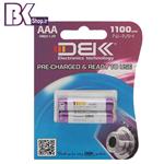 باتری نیم قلمی قابل شارژ DBK-AAA با ظرفیت 1100mah بسته 2 عددی