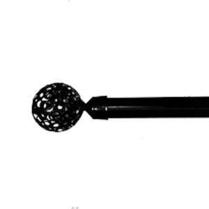 چوب پرده پانچ مشکی ساده کد A-B-001