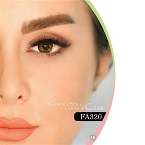 لنز چشم هرا رنگ سبز عسلی دور دار شماره FA320
