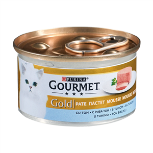 کنسرو گربه گورمت گلد پته با طعم ماهی تن – Gourmet Gold pate with Tuna