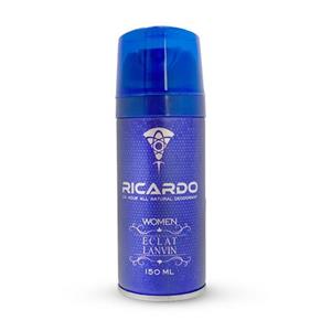 اسپری خوشبو کننده بدن زنانه با رایحه اکلت لانوین ریکاردو Ricardo Eclat Lanvin Deodorant For Women