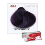 رنگ مو اکتای سری VIOLET ( شرابی – بادمجانی) مدل شرابی بادمجانی خیلی روشن ۶/۲۰ | oktay hair color Very Light Violet 6/20