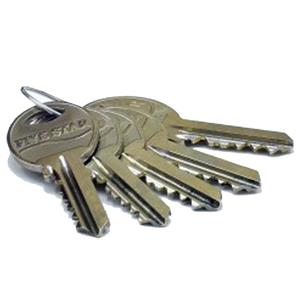 کلید ساده برنجی برای قفل برقی پنج ستاره