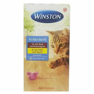 بستنی گربه وینستون دو طعم گوشت گوساله و پنیر (بسته 8 عددی)