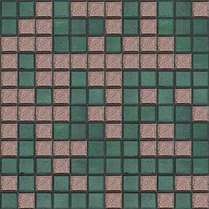 کاشی استخری مدل هوگو میکس سبز قهوه ای ۲.۵ در ۲.۵ سرامیک البرز