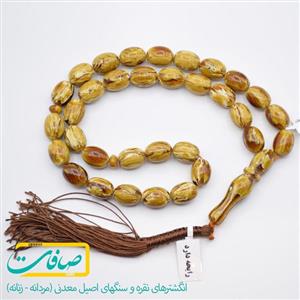 تسبیح طرح کهربا صنعتی کد 34