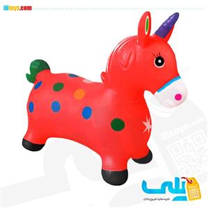 110-19 اسب یونیکورن بادی پرشی قرمز