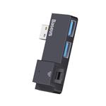 هاب ۳ پورت USB3.0 به USB3.0 / RJ45 باسئوس مدل CAHUB-FP