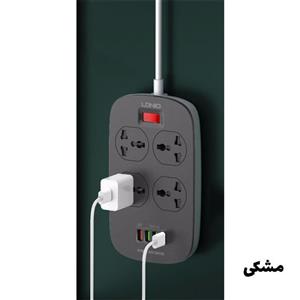 چهارراهی برق و شارژ USB الدینیو مدل Ldnio SC4407 LDNIO 2m Power Strip 