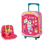 مجموعه چمدان قابل حمل و صندلی عروسک Zapf Creation BABY born Holiday Trolley mit Puppensitz