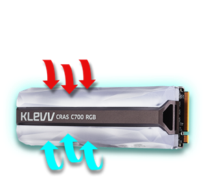 هارد اس اس دی klevv مدل C700 RGB با ظرفیت ۲۴۰ گیگابایت CRAS C700 RGB M.2 2280 PCIe Gen3x4 240GB Internal SSD