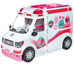 مجموعه آمبولانس باربی Mattel Barbie Krankenwagen 2-in-1 Spielset mit Licht Geräuschen, Krankenhaus 