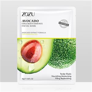 ماسک صورت آبرسان قوی آووکادو زوزو ۳۰ گرم ZOZU avocado collagen essence face mask
