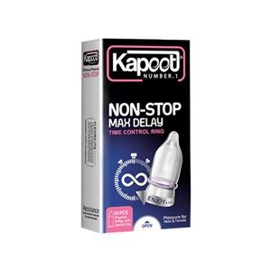 کاندوم تاخیری حلقوی کاپوت مدل NON STOP بسته 10 عددی Kapoot Condoms Time Control Ring 10pcs 