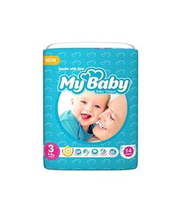 پوشک مای بیبی مدل Chamomile سایز 3 بسته 14 عددی My Baby Chamomile Size 3 Diaper Pack of 14