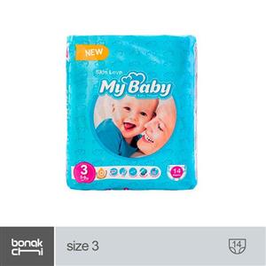 پوشک مای بیبی مدل Chamomile سایز 3 بسته 14 عددی My Baby Chamomile Size 3 Diaper Pack of 14