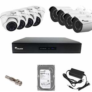 پکیج دوربین مداربسته 8 عددی فالکن