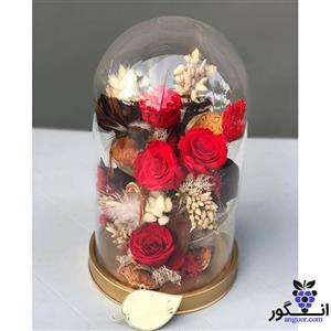 باکس شیشه ای گل رز جاودان 11089