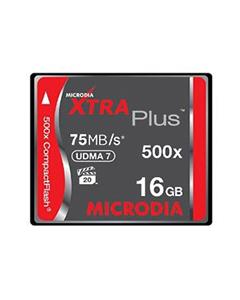 کارت حافظه CompactFlash مایکرودیا مدل Xtra Plus سرعت 500X 75MBps ظرفیت 16 گیگابایت Microdia Xtra Plus CompactFlash 500X 75MBps - 16GB