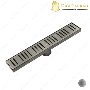 کفشور استیل خطی 40*7  کد ۱۸ کروم مات