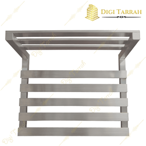 حوله خشک کن استیل مات چهارگوش خمیده کروم مات