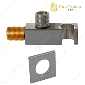 زانو توکار چهارگوش برنجی هولدر دار کروم