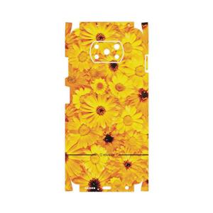 برچسب پوششی ماهوت مدل Yellow-Flower-FullSkin مناسب برای گوشی موبایل شیائومی Poco X3 NFC MAHOOT Yellow-Flower-FullSkin Cover Sticker for Xiaomi Poco X3 NFC