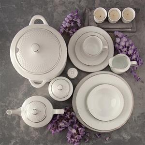 سرویس غذاخوری زرین 102 پارچه 12 نفره سری رادیانس طرح سمن درجه یک