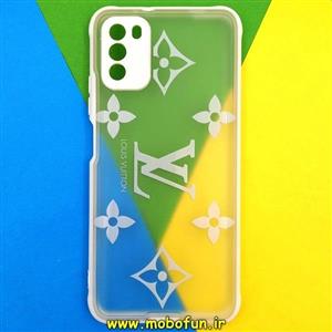 قاب گوشی Poco M3 پوکو شیائومی طرح رینبو دیاموند محافظ لنزدار ایربگ دار مدل لویی ویتون LV
