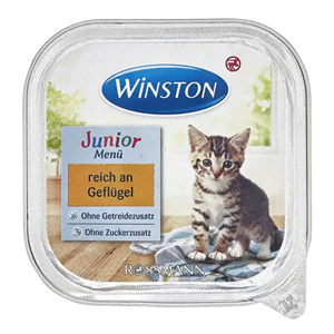 ووم بچه گربه وینستون طعم مرغ (Winston Juniorin Mit Geflügel) وزن 100 گرم