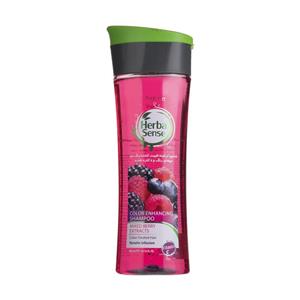 شامپو هرباسنس کراتینه تثبیت کننده رنگ مو مخصوص موهای رنگ شده و دکلره شده با عصاره توت های وحشی آردن Ardene Herba Sense Color Enhancing Shampoo With Mixed Berry Extracts 300ml