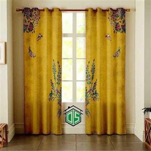 پرده چاپی گلدار کد A076