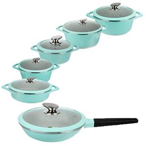 سرویس قابلمه چدن 12 پارچه جی فی نی نانو گرانیت طبیعی