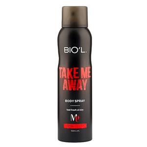 اسپری بدن مردانه بیول مدل Take Me Away حجم 150 میل  Biol Body Spray Take Me Away For Men 150ml