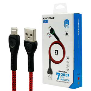 کابل شارژ 2 متری USB به LIGHTNING کینگ استار مدل K26 I 