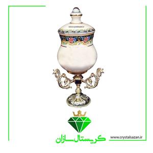 شکلات خوری پایه دار کریستال سازان مدل مینا کد K1169 