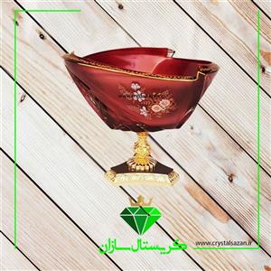 میوه خوری پایه دار کریستال کریستال سازان مدل اسکار کد M1171 