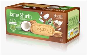 بیسکویت یاس نارگیلی جام شیرین شهد یزد jame shirin 900g