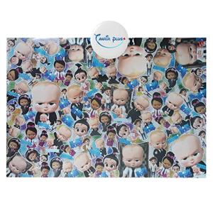 کاغذ کادو مدل AZIN3 طرح بچه رئیس بسته 25 عددی